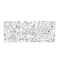 thumbnail image 5 of Halloween Decoration Halloween Pumpkin Castle Decor Cute Halloween Coloring Poster,Waterproof Graffiti Table Cover for Home Party Background Scene Halloween Decor, 5 of 5