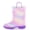 Gradient Purple, variant on Girls Light Up Rain Boots Colorful 3D Unicorn Rain Boots for Little Kids with Handles 11M