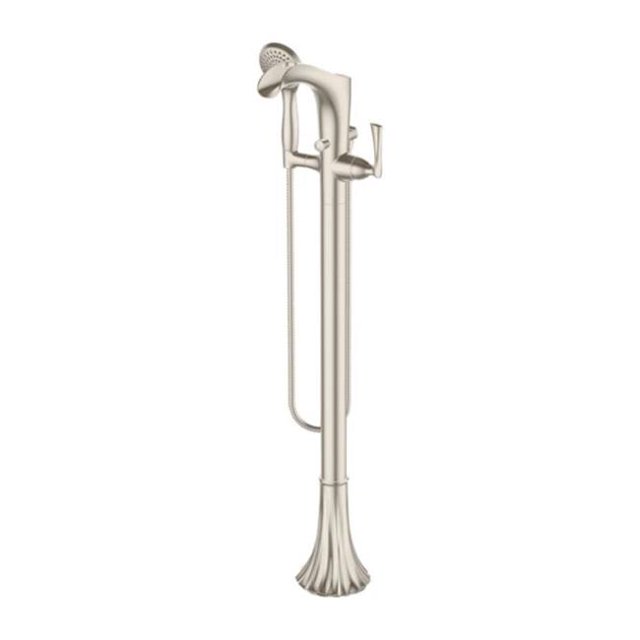 Pfister LG6-1RHK Rhen Free-Standing Roman Tub Trim with Hand Held, Brushed Nickel