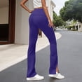 thumbnail image 5 of SBYOJLPB Women's Solid Color Pants Elastic Waistband Sports Casual Long Trousers, 5 of 8