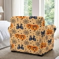 thumbnail image 6 of FKELYI Stretch Armchair Slipcover 2 Pcs Couch Covers Halloween Pumpkin Spiderweb Print Furniture Protector Washable Spandex Sofa Cover with Individual Cushion Cover, 6 of 7