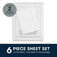 thumbnail image 6 of Serta 6-Piece 800 Thread Count Bright White Cotton Rich Adult Bed Sheet Set, Full - Deep Pocket, 6 of 9