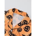 thumbnail image 5 of WIBACKER S-2XL Halloween Womens Pajamas Set Short Sleeve Button Down 2 Piece Loungewear Sets Ghost Pumpkin Sleepwear, 5 of 7