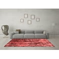 thumbnail image 3 of Ahgly Company Indoor Round Oriental Red Industrial Area Rugs, 7' Round, 3 of 4