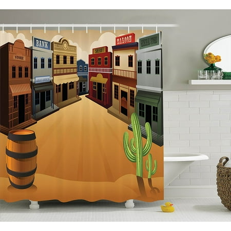 Saloon Decor Collection Cartoon Ilration Of Old Western Town S Street Style Structure Design Orange Beige By Ambesonne Ship From Saloon Decor Collection Cartoon Ilration Of Old Western Town S Street Style Structure Design Orange Beige By Ambesonne Ship From