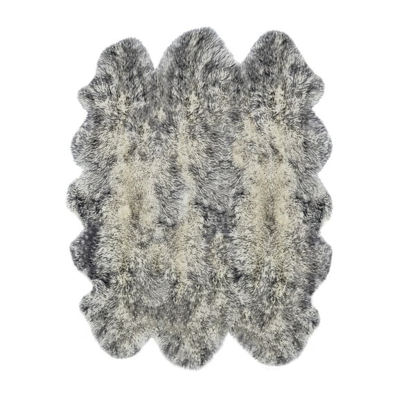 Natural New Zealand Sheepskin Sexto Rug | Gradient grey | 5.5'x5.5'