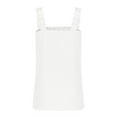 thumbnail image 4 of HAPIMO Women's Loose Flowy Tank Tops Trendy Sleeveless Fitness Square Neck Shirts Workout Casual Stretchy Elegant Tops for Teen Girls Summer Beach Tees Solid Color White, 4 of 5