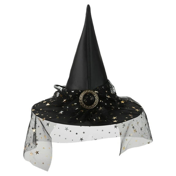 baby Halloween Wizard Hat Decorative Props Dress Up Headdress Hat Gold One Size