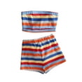 thumbnail image 1 of LUXUR Ensembles de Détente pour Femmes Vêtements de Nuit Sans Manches Pyjamas Amples Rayés Style g L, 1 of 2