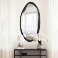 thumbnail image 2 of Americanflat 20x40 Organic Shaped Wood Mirror in Black Sycamore - Oval Wall Mirror for Bathroom, Living Room, Entryway Hall, and Decorative Mirror for Bedroom, 2 of 8