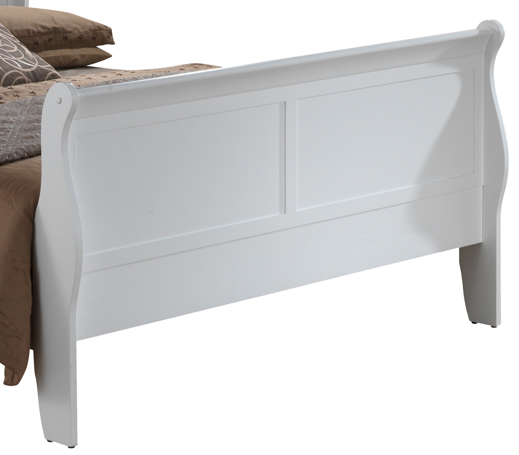 Glory Furniture Louis Phillipe King Bed in White Color