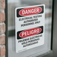 thumbnail image 4 of (2 Pack) Electrical Testing Bilingual OSHA Danger Sign 12 Inch X 18 Inch Vinyl Label Decal Sticker Weather Resistant, UV Protected for Workplace, Business, and Construction Site, Made, 4 of 7