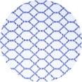 thumbnail image 1 of Ahgly Company Machine Washable Indoor Round Trellis Blue Contemporary Area Rugs, 3' Round, 1 of 4