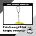 thumbnail image 4 of 1937 Flower Ringer Bird Toy with Acrylic Flowers, Bells and Chain Links – Handcrafted by Impeckable Bird Toys – Great for Conures, African Greys, Amazons and Medium Size Birds, 4 of 8