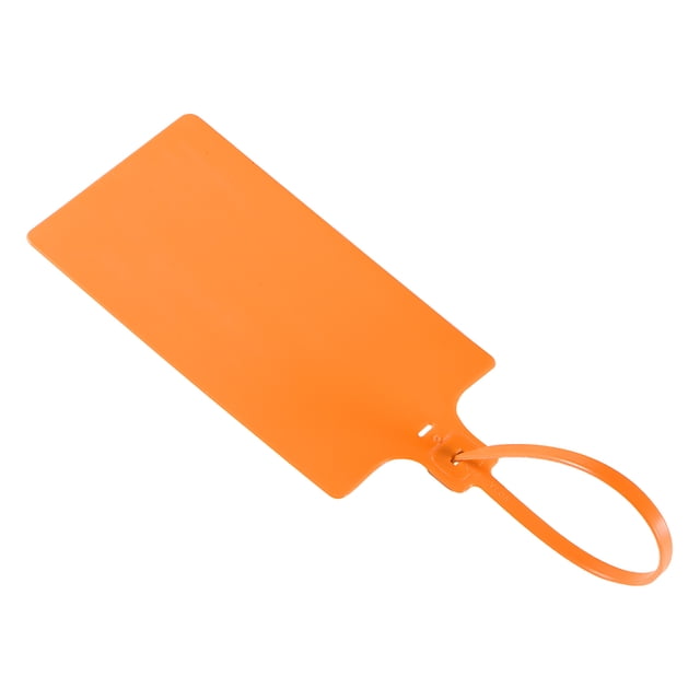 Etiquetas de seguridad de plástico anti-manipulación de 10 pulgadas Uxcell en naranja, 20 piezas