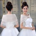thumbnail image 1 of YAOBAMM See-through Mesh Shawl Bridal Shawl See through Mesh Buckle V Neck Romantic Soft Lightweight Wedding Party Prom, 1 of 7