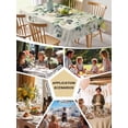 thumbnail image 5 of Summer Lemon Table Cloth, Spring Eucalyptus Leaves Botanical Vintage Waterproof Tablecloth for Square Tables, Reusable Washable Fabric Table Cover for Restaurant Kitchen Dining Tables 60"x60", 5 of 6