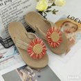 thumbnail image 2 of Willtoo Cute Linen Daisy Flip Flops For Women Thong Sandals Slides Summer Premium Comfort Slippers Arch Support Yoga Mat Footwear, 2 of 5