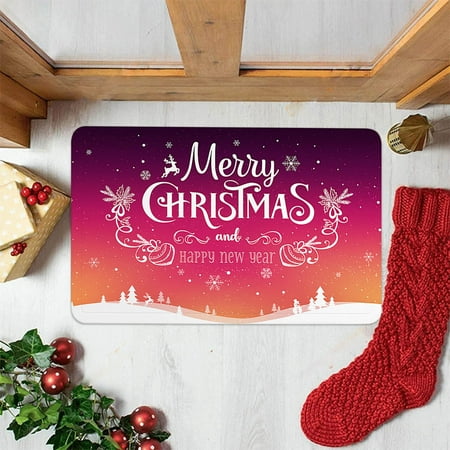 

Christmas Printed Floor Mat Entry Door Mat Cross Border Home Bathroom Door Mat Entry Door Carpet Foot Mat A A