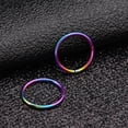 thumbnail image 4 of 5pcs Nose Hoops Ear Rings Stainless Steel Fake Nose Rings Body Piercing Jewelry, 4 of 7