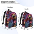 thumbnail image 2 of Honeii Cartoon Big-Eyed Dog Print Canvas Backpack for School & Outdoor,Laptop Excursion Backpack,Notebook School Bookbag For Men Women,for Work, Travel, and Everyday Use-Medium, 2 of 5