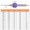 thumbnail image 2 of Uxcell 10 Pieces End Mill Bits 1.2mm Solid Carbide CNC Router Bit Engraving Cutter Tools, 1/8" Straight Shank, 2 of 6