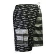 thumbnail image 2 of North 15 Men's USA Flag Shark Design Microfiber Swim Trunk Boardshorts with Cargo Pocket-7114-Black-2XL, 2 of 3