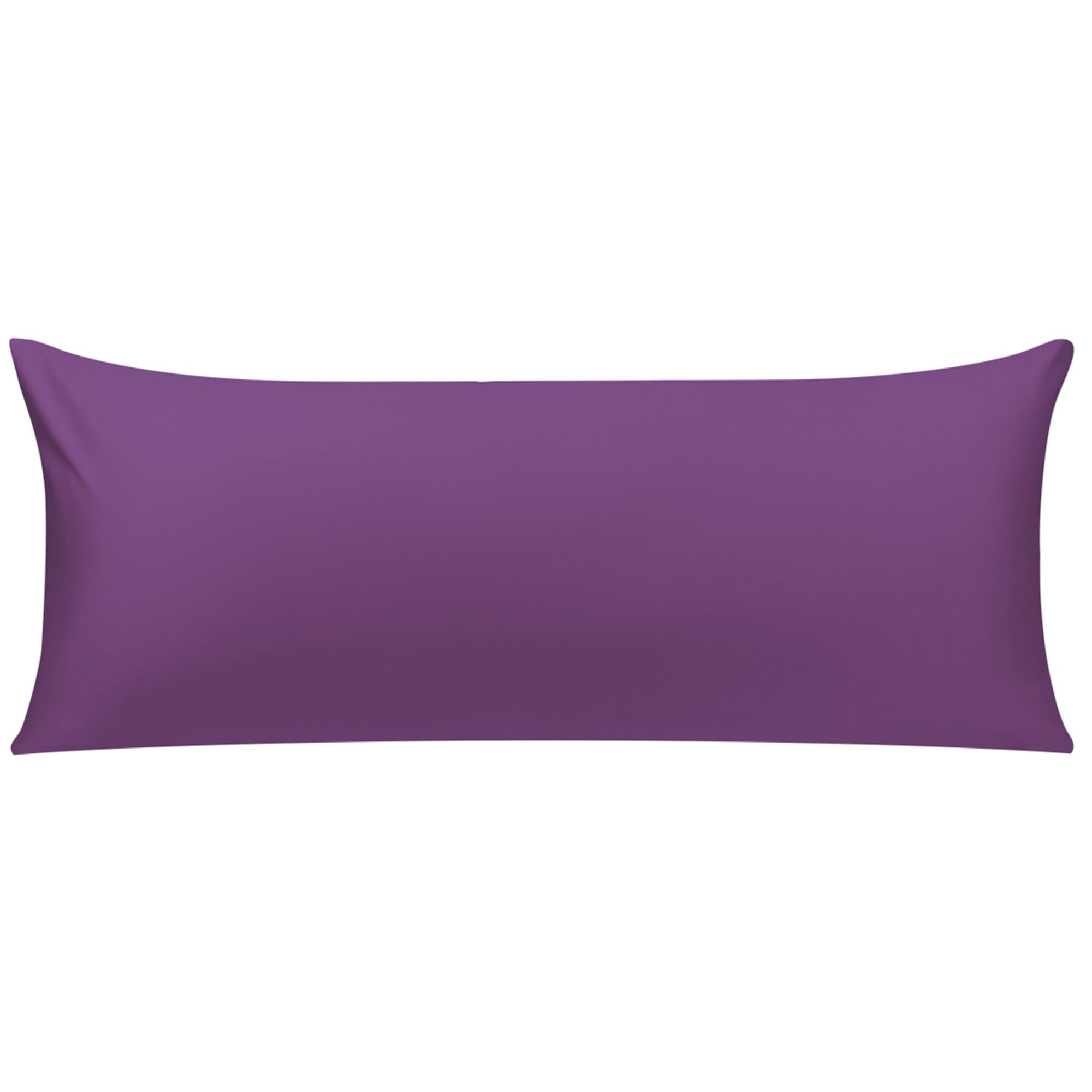 PiccoCasa Soft Cotton Body Pillow Cover Zipper Closure, Purple 20" x 54"