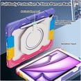 thumbnail image 3 of Iokmax for iPad Air 13 Inch Case M2 2024 with HD Screen Protector & Shoulder Strap & Pen Holder [ 15FT Drop Protection] Heavy Duty Military Case for iPad Air 13 M2 - Rotating Stand for Kids, 3 of 6