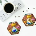 thumbnail image 4 of Lsque Pikmin Pattern 4" Drink Coasters Set of 4, PVC Leather Absorbent Coasters, Table Coaster Set Decorative Coffee Cup Coasters Housewarming Gift, 4 of 7
