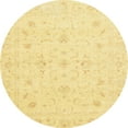 thumbnail image 1 of Ahgly Company Indoor Round Abstract Bold Yellow Oriental Area Rugs, 4' Round, 1 of 6