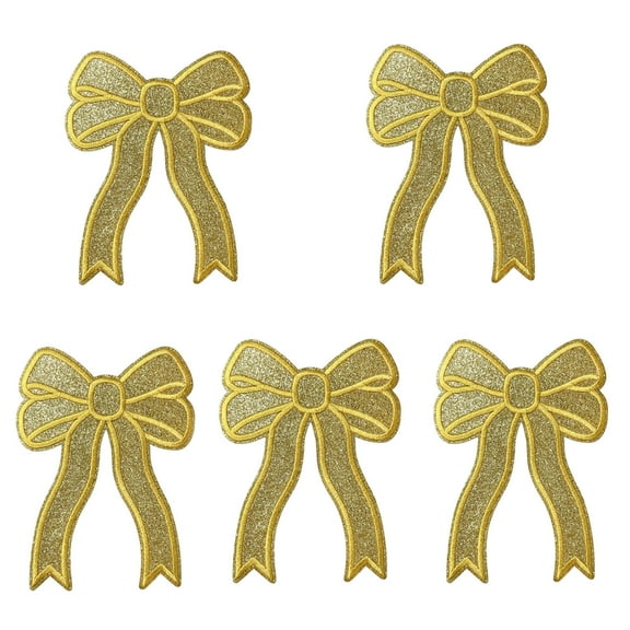 Kyusrd Practical Tools for Home Kitchen!Iron Patches Glitter Sweatshirt Side Bow Embroidered Patch Cute Sequin Applique Sew Fabric Patches Shiny DIY Decorative Accessories Lovely for Wome