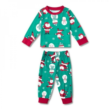 

Christmas Pajamas Santa Claus Printing Cartoon Baby Clothes Baby Girl Baby Boy