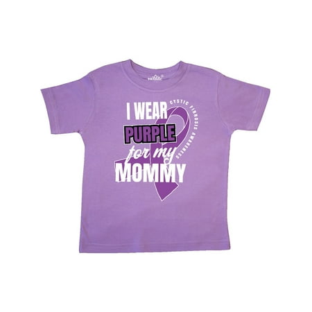 

Inktastic I Wear Purple For My Mommy Cystic Fibrosis Awareness Gift Toddler Boy or Toddler Girl T-Shirt