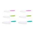 thumbnail image 1 of Naiovety Juegos de cocina para niños, cortador seguro de plástico Real para ensalada de pastel de frutas, bordes dentados, platos, manijas tipo 8 2piezas, 1 of 6