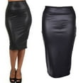 thumbnail image 2 of Cheers Jupe Crayon Taille Haute en Faux Cuir Aguichant pour Femmes, 2 of 7