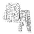 thumbnail image 2 of Xmyrz Cute Pajama Sets For Boy 2 Piece Easter Bunny Egg Diy Pants Set Long Sleeve Loungewear Pj Set Girl Sleepwear Outfit, 2 of 3