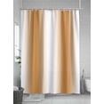 thumbnail image 5 of Fsddascl Burnt Orange Ombre Shower Curtain Set - Extra Long 72" x 96" Bathtub Curtain with 12 Hooks, Farmhouse Stripes Modern Art Waterproof Fabric Stall Shower Curtains for Bathroom/Bathtub, 5 of 6