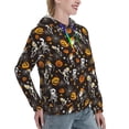 thumbnail image 3 of Hoodies for Women - pumpkins skull halloween Comfrt Colour Drawstring Women'S Fashion Hoodies & Sweatshirts, Fall Outfits Clothes for Women 2024 Pullover with Kangaroo Pocket, 3 of 7