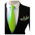 thumbnail image 3 of Mens Wedding Tie 5 PK Solid Color Business Ties 3.5" Satin Finish, 3 of 3