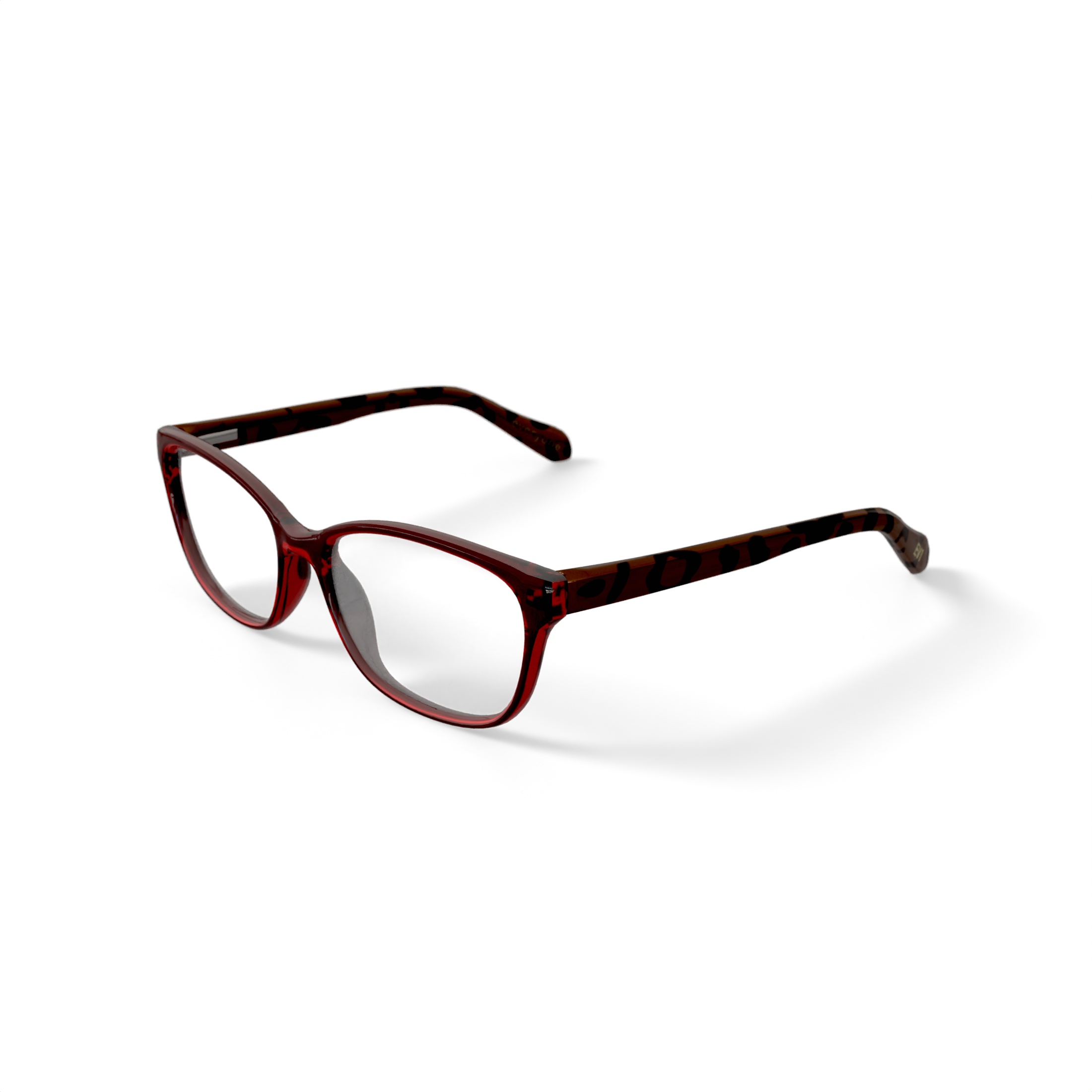 EV1 Ellen DeGeneres Women's Willa Prescription Eyeglasses with Case, Red