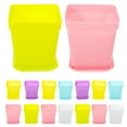 thumbnail image 4 of Entireivity 60 Set of Square Plants Nursery Pot Multicolor Plastic Plant Seedling Pots Flower Pots with Tray, 4 of 8