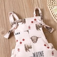 thumbnail image 4 of hirigin Kids Girls Suspender Pants, Sleeveless Bull Print Summer Flare Pants for Casual Daily, 4 of 8