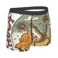 thumbnail image 2 of Rateoe Skeleton Cowboy And Guitar Mens Boxer Briefs Poly Spandex Performance Boxer Briefs Underwear Hem Boxer Briefs - Medium, 2 of 8