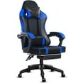 thumbnail image 1 of MYKOMI Gaming Chair, Computer Chair with Footrest and Lumbar Support, Ergonomic Video Game Chair Height Adjustable with Swivel Seat and Headrest, Blue, 1 of 8