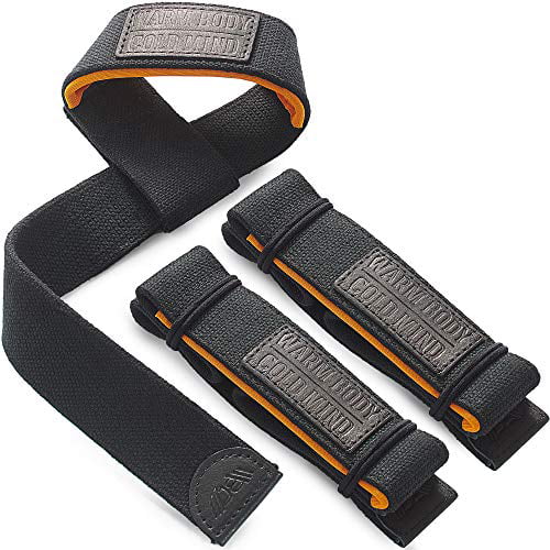 Functional Strength Training Heavy-Duty Cotton Wrist Wraps Bodybuilding Pair WARM BODY COLD MIND Lifting Wrist Straps for Olympic Weightlifting Powerlifting