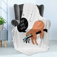 thumbnail image 4 of Animal Soft Flannel Fleece Throw Blanket, Australian Bear Type Lazy Shy Smiling Animal Sloth Cartoon Image Art, Cozy Plush for Indoor and Outdoor Use, 50" x 60", Multicolor, by Ambesonne, 4 of 5