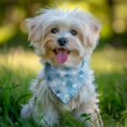 thumbnail image 2 of Dog Bandana 1 Pack,Light Blue Christmas Snowflake Pattern Bandanas for Dogs,Cat Bandana,Small/ Large Dog Bandana 2 Size,Dog Bandanas Girl Boy, 2 of 6
