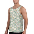thumbnail image 2 of Easygdp Daisies Flowers Men's Tank Top, Sleeveless Muscle T Shirts, Breathable, Quick-Dry, Loose for Gym, Running, Fitness - 3X-Large, 2 of 9