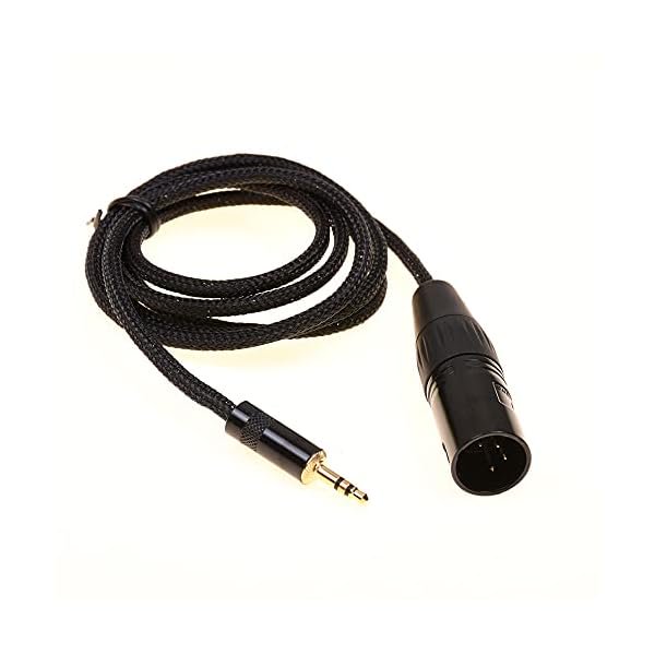 wonima11 1m Black 5N OCC Cooper Cable 1/8 3.5mm Male to 4 pin XLR Male 4 pin XLR Balanced Cable Audio Adapter Extension Cable